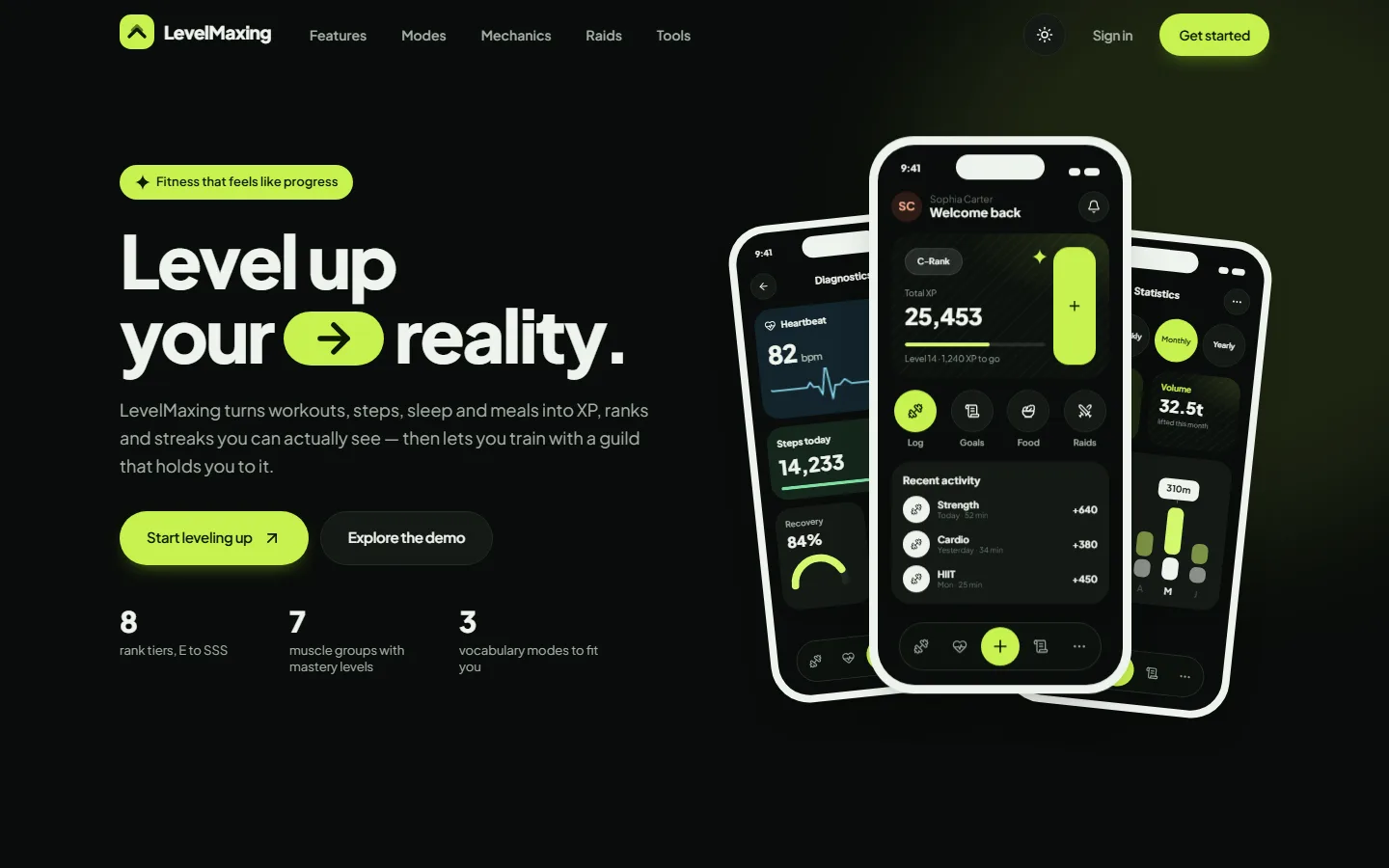 LevelMaxing home page